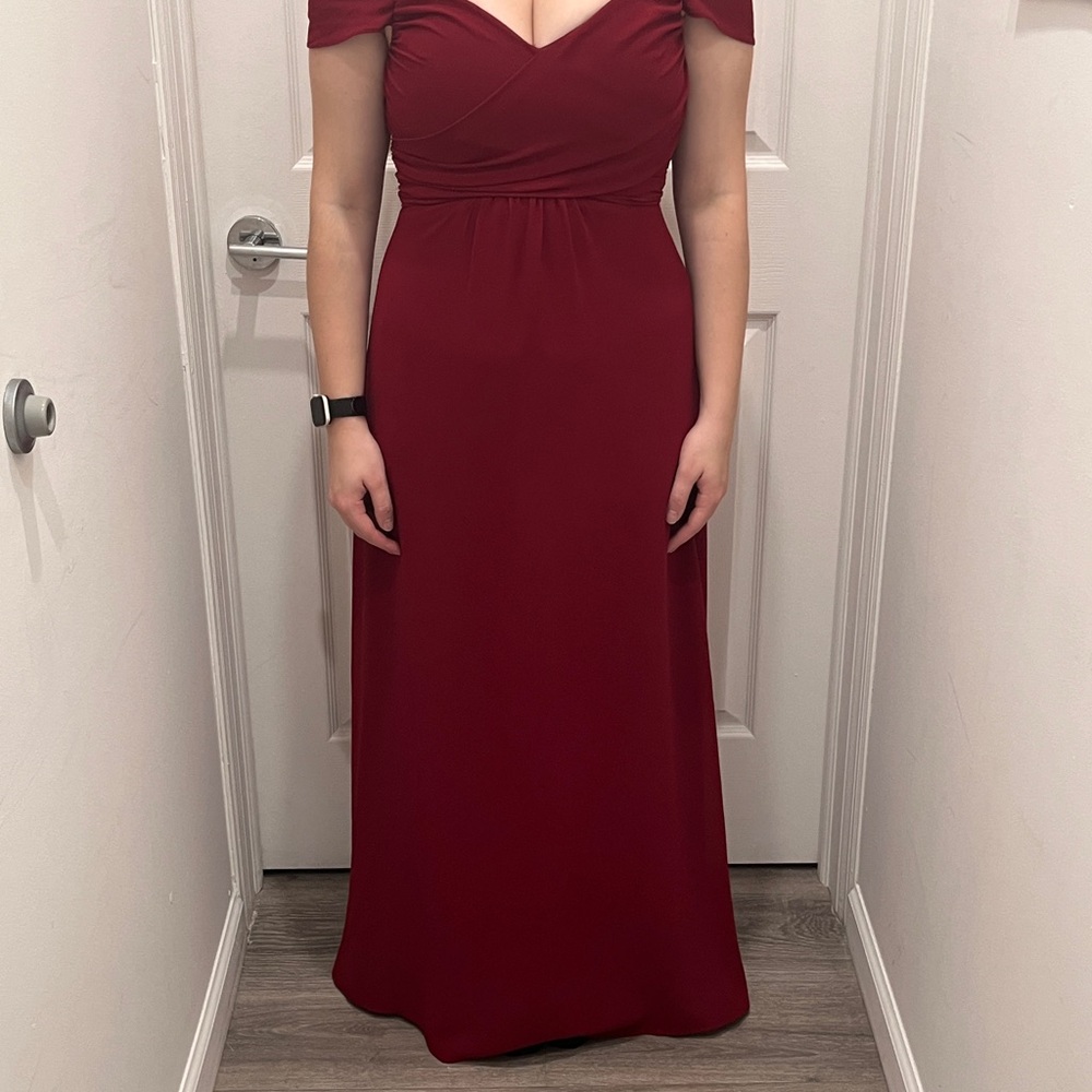 Red elegant floor length dress